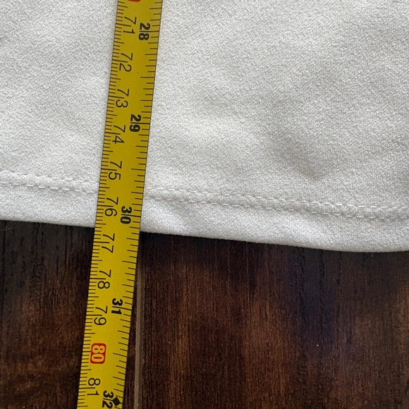 White Strapless Dress with Feather Trim Small - Picture 12 of 12